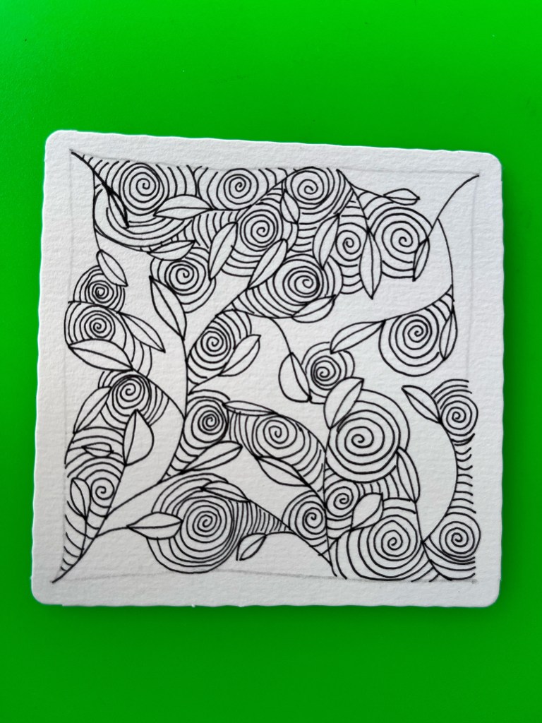 Emily's personal zentangle design in her flowers and nature series