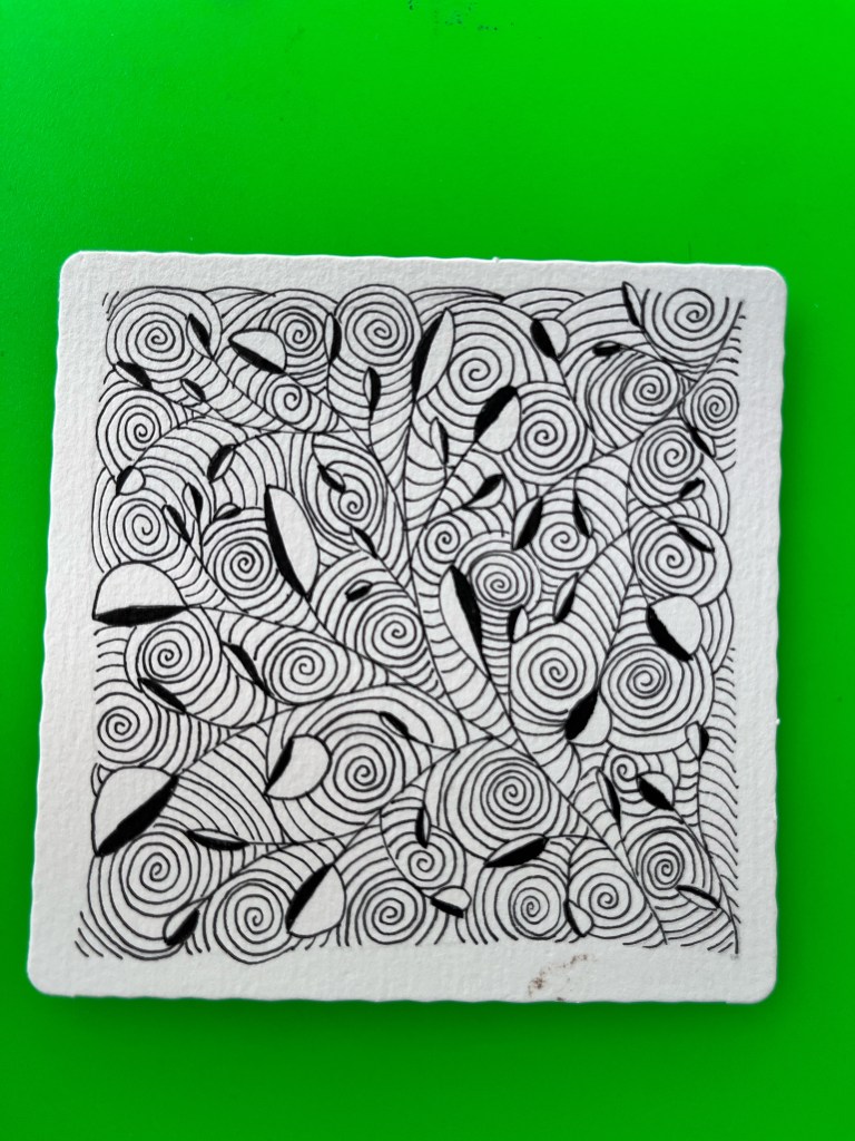 Emily's personal zentangle design in her flowers and nature series