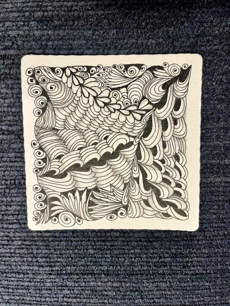 Emily's personal zentangle design in her flowers and nature series