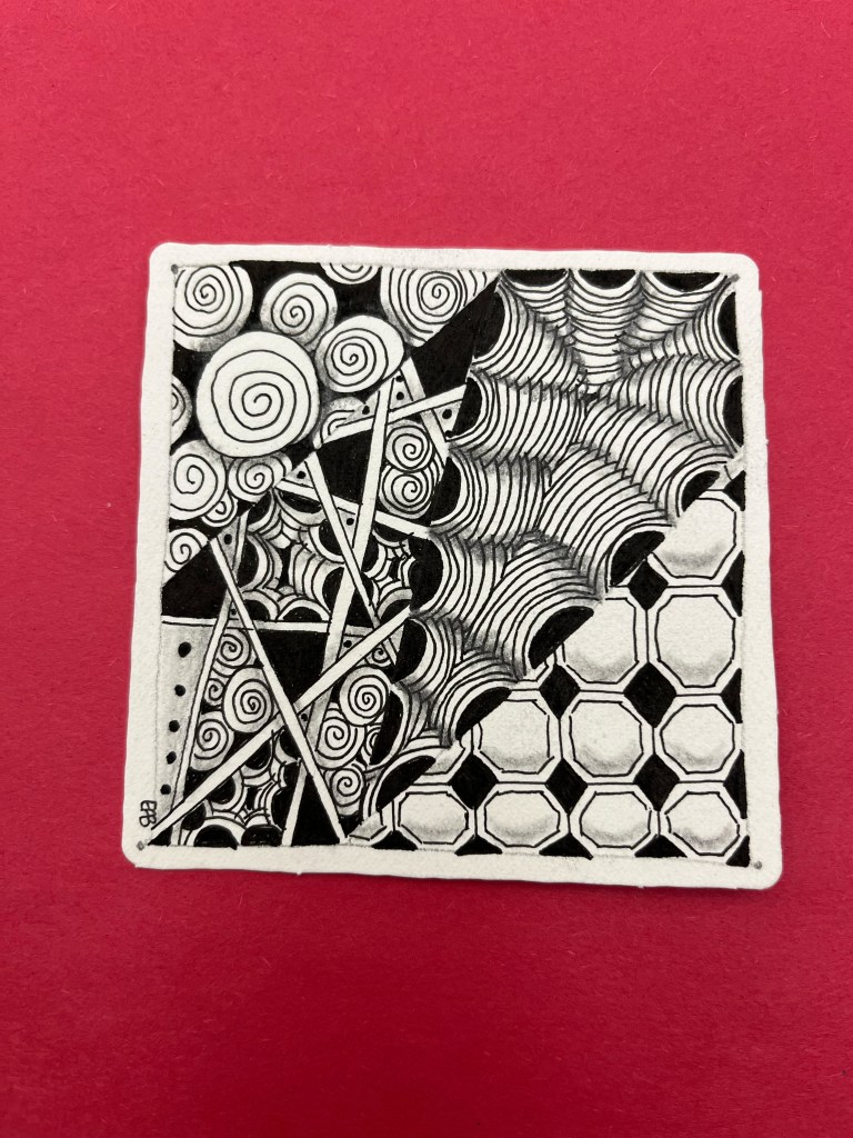 Emily's personal zentangle design in her quadrant series
