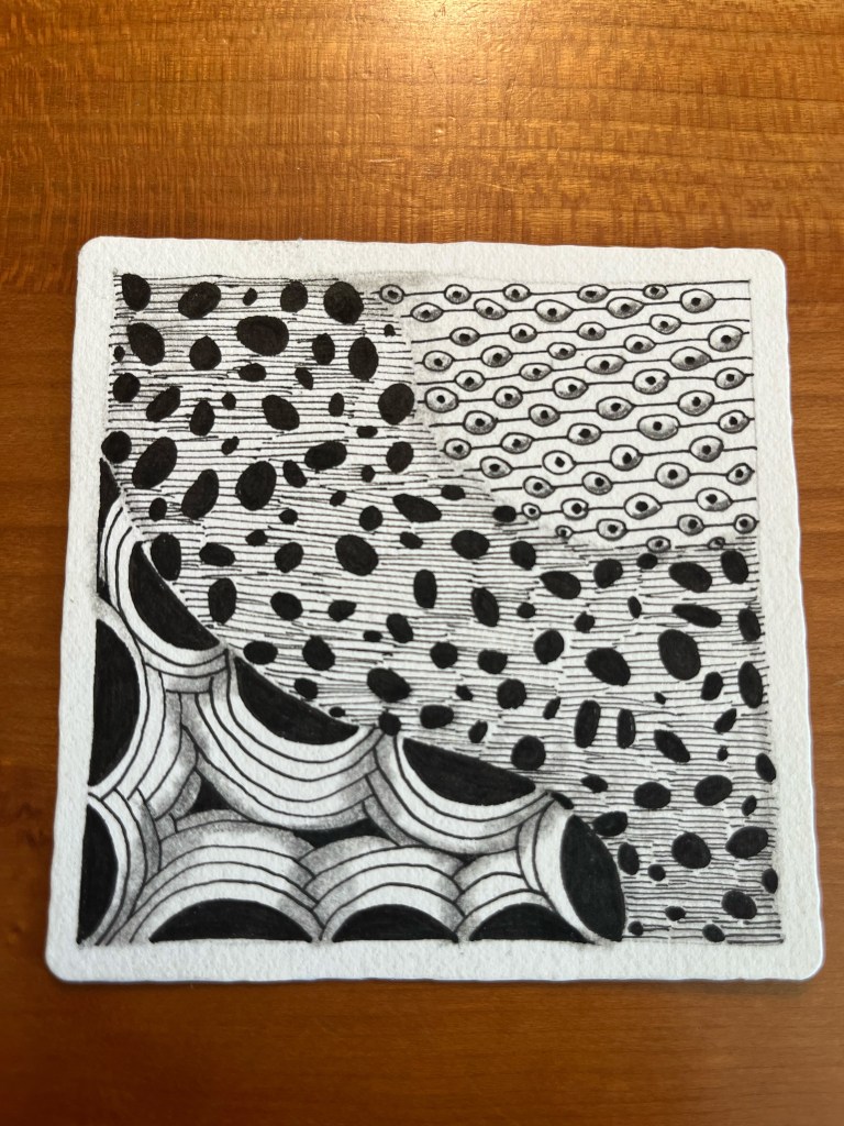 Emily's personal zentangle design in her quadrant series