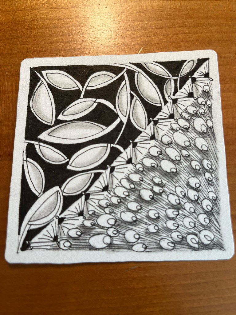 Emily's personal zentangle design in her quadrant series