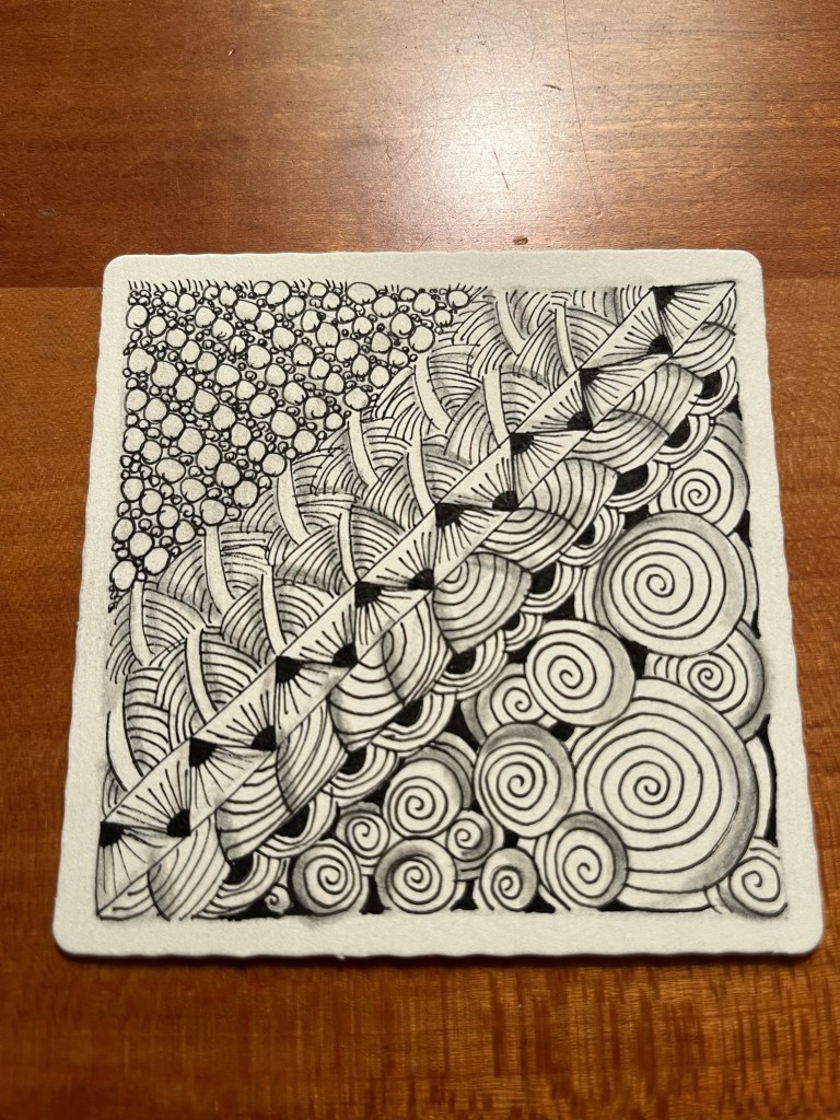 Emily's personal zentangle design in her quadrant series