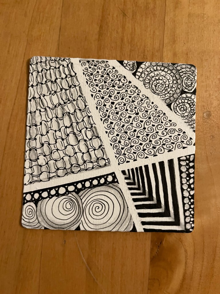 Emily's personal zentangle design in her quadrant series