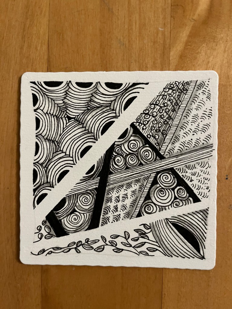 Emily's personal zentangle design in her quadrant series