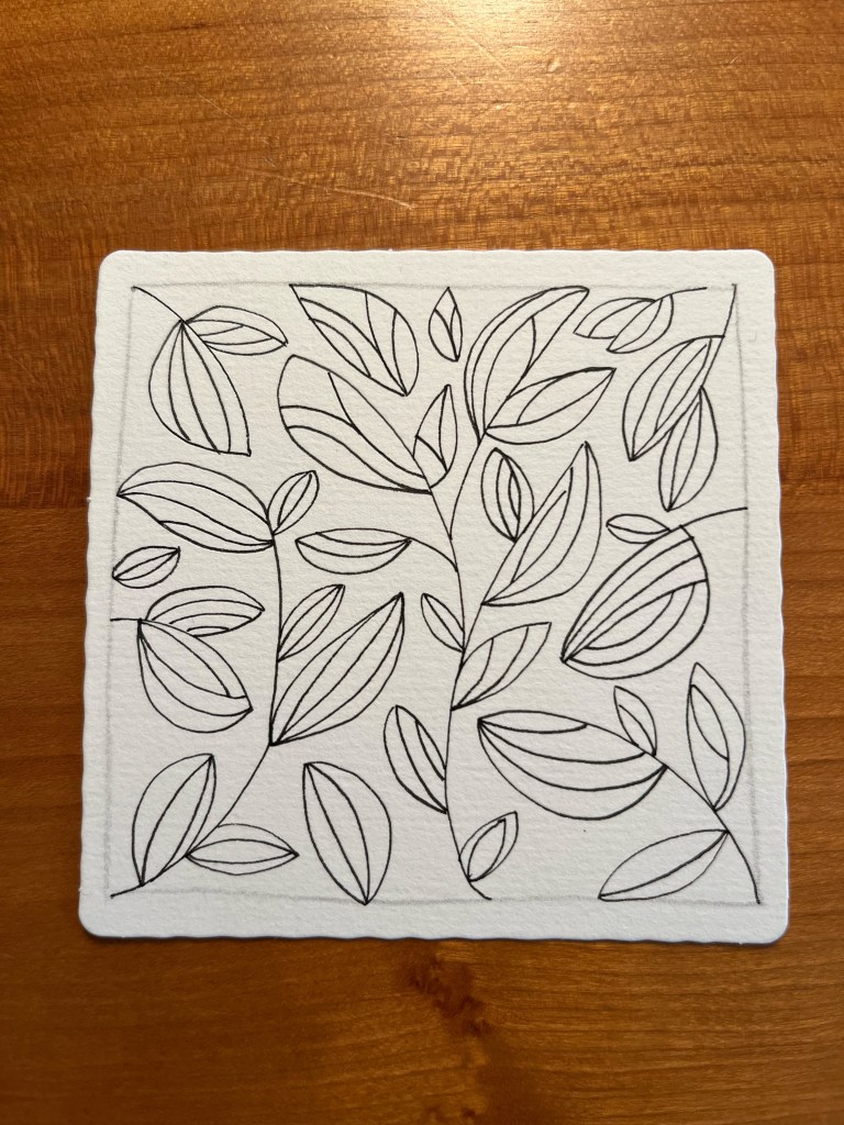 Evolution of a zentangle design in consecutive development