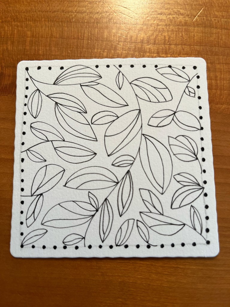 Evolution of a zentangle design in consecutive development