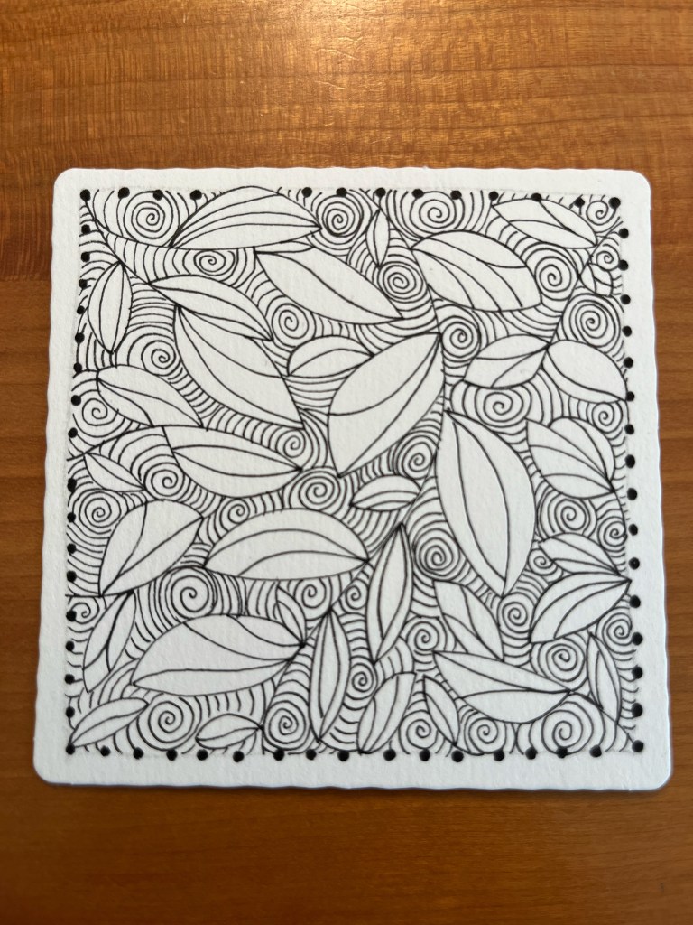 Evolution of a zentangle design in consecutive development
