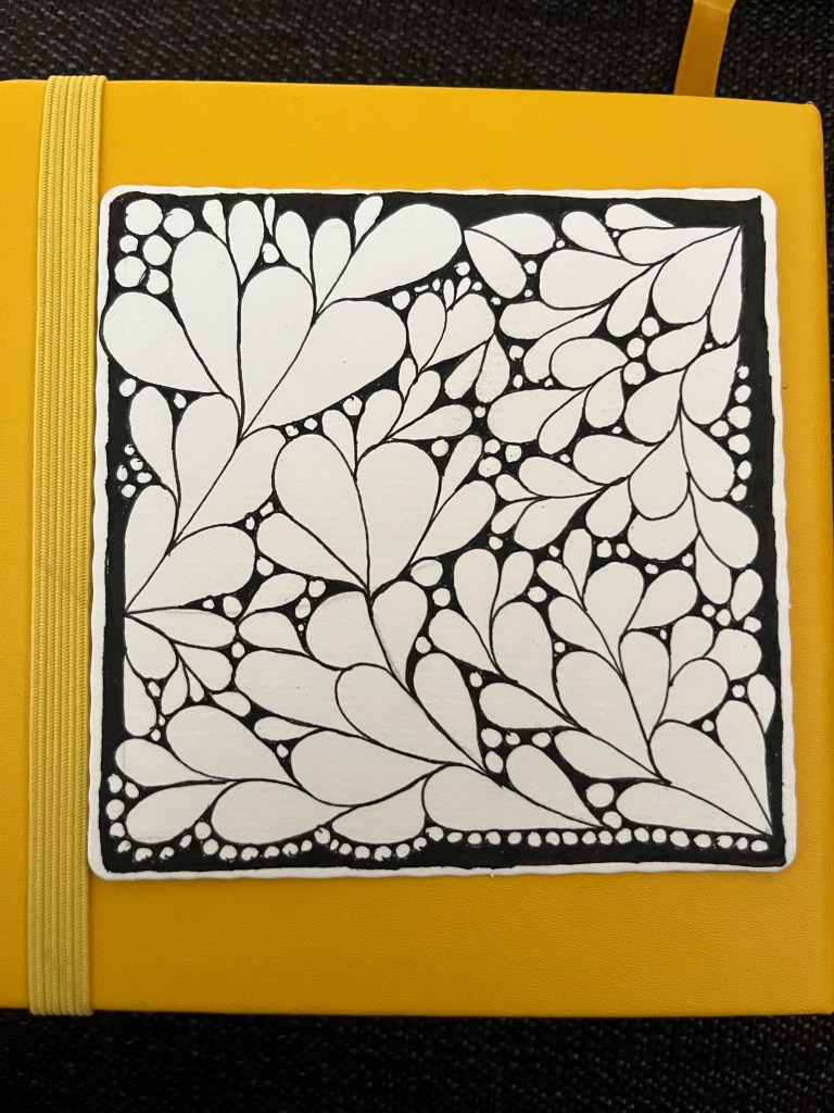 Emily's personal zentangle design in her flowers and nature series