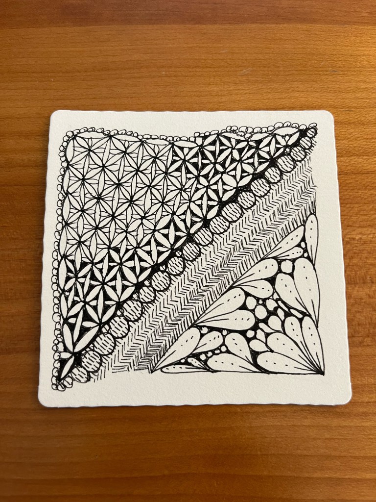 Emily's personal zentangle design in her quadrant series