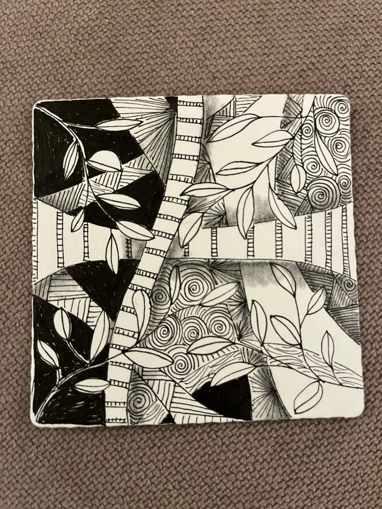 Emily's personal zentangle design in her jungle series