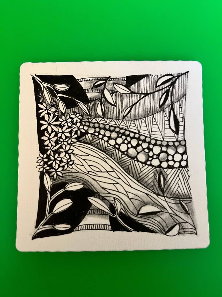 Emily's personal zentangle design in her jungle series