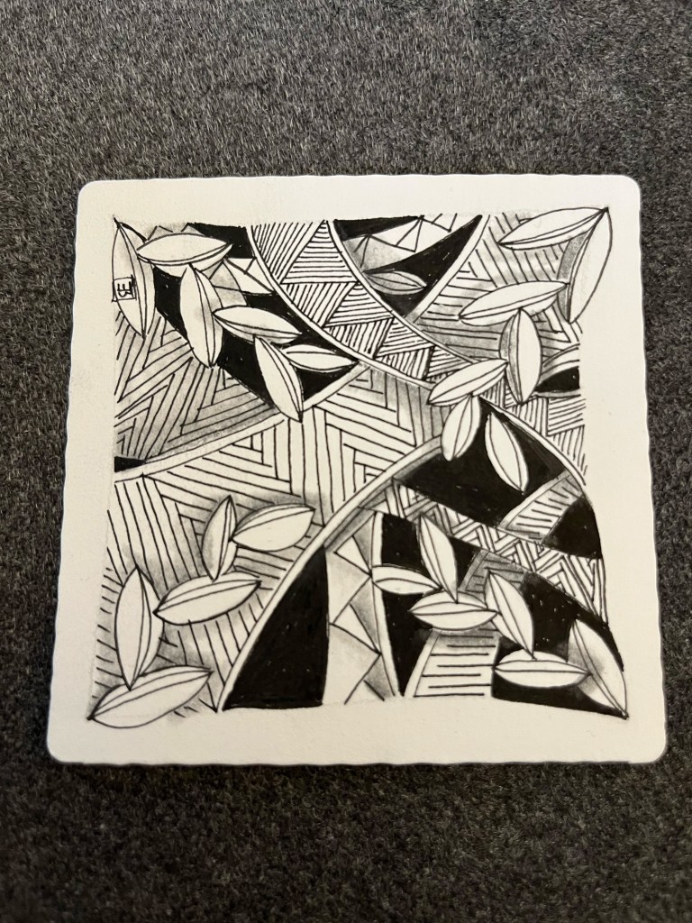 Emily's personal zentangle design in her jungle series