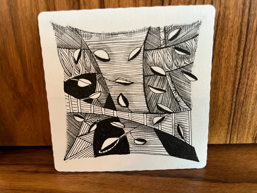 Emily's personal zentangle design in her jungle series